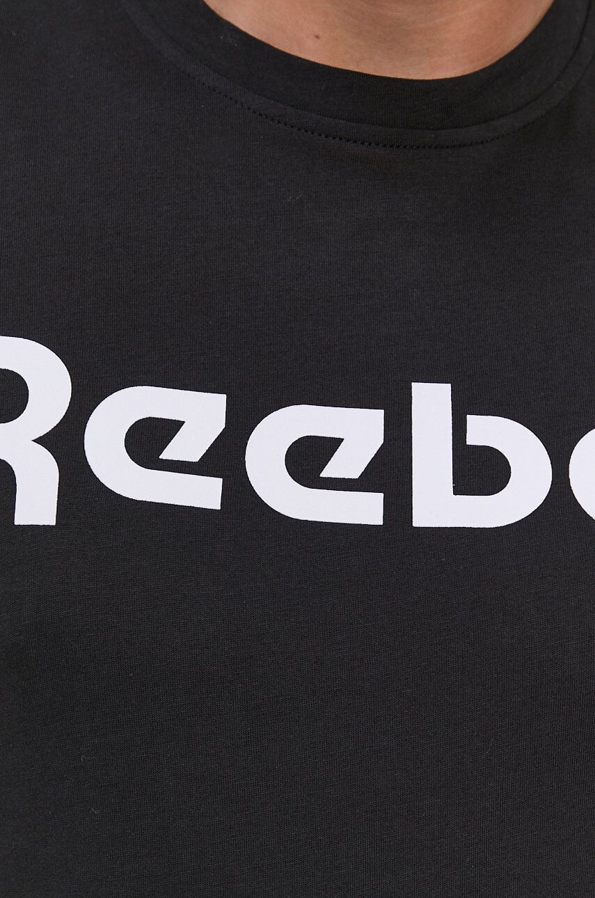 Reebok Памучна тениска Street GJ0136 в черно с принт - Pepit.bg