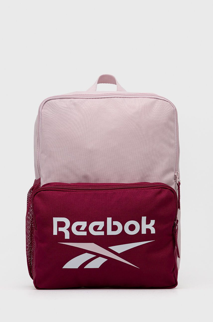 Reebok Раница H36588 в розово голям размер с принт - Pepit.bg