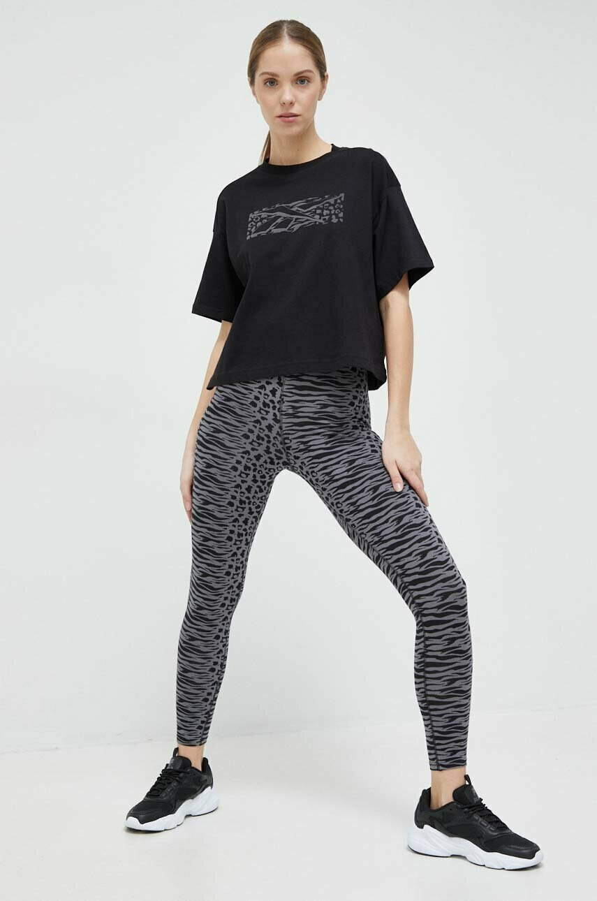 Reebok Спортен клин Modern Safari в черно с десен - Pepit.bg