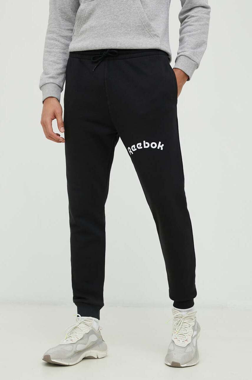 Reebok Спортен панталон в черно с принт - Pepit.bg