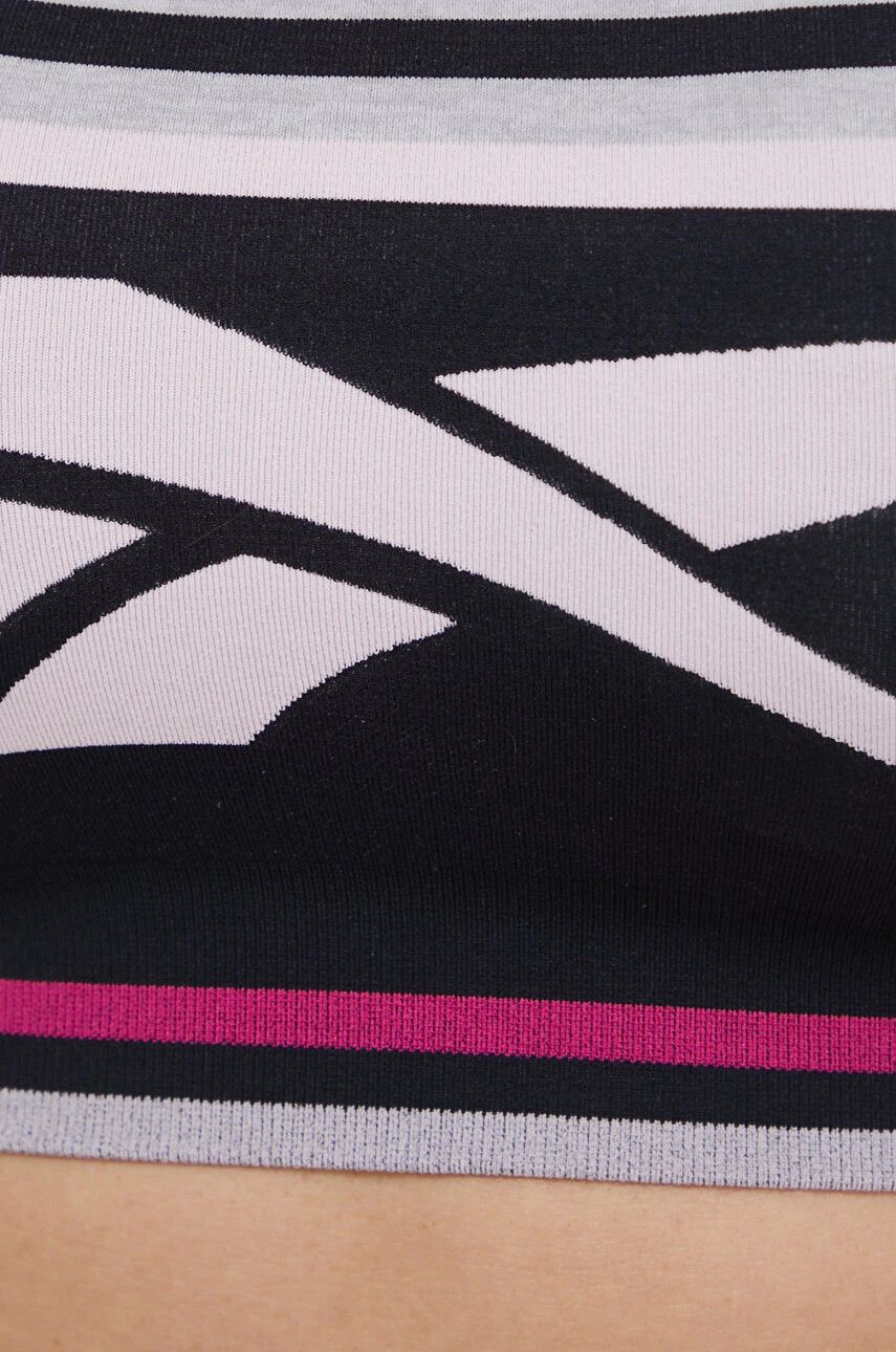 Reebok Спортен сутиен U4.F9658 в черно с десен - Pepit.bg