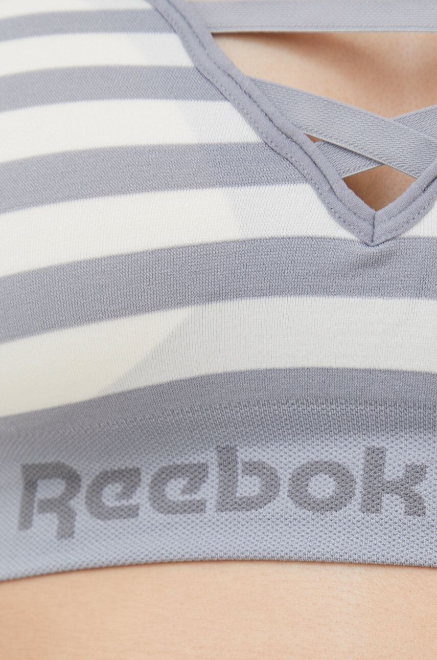 Reebok Спортен сутиен F9781 в сиво с десен - Pepit.bg