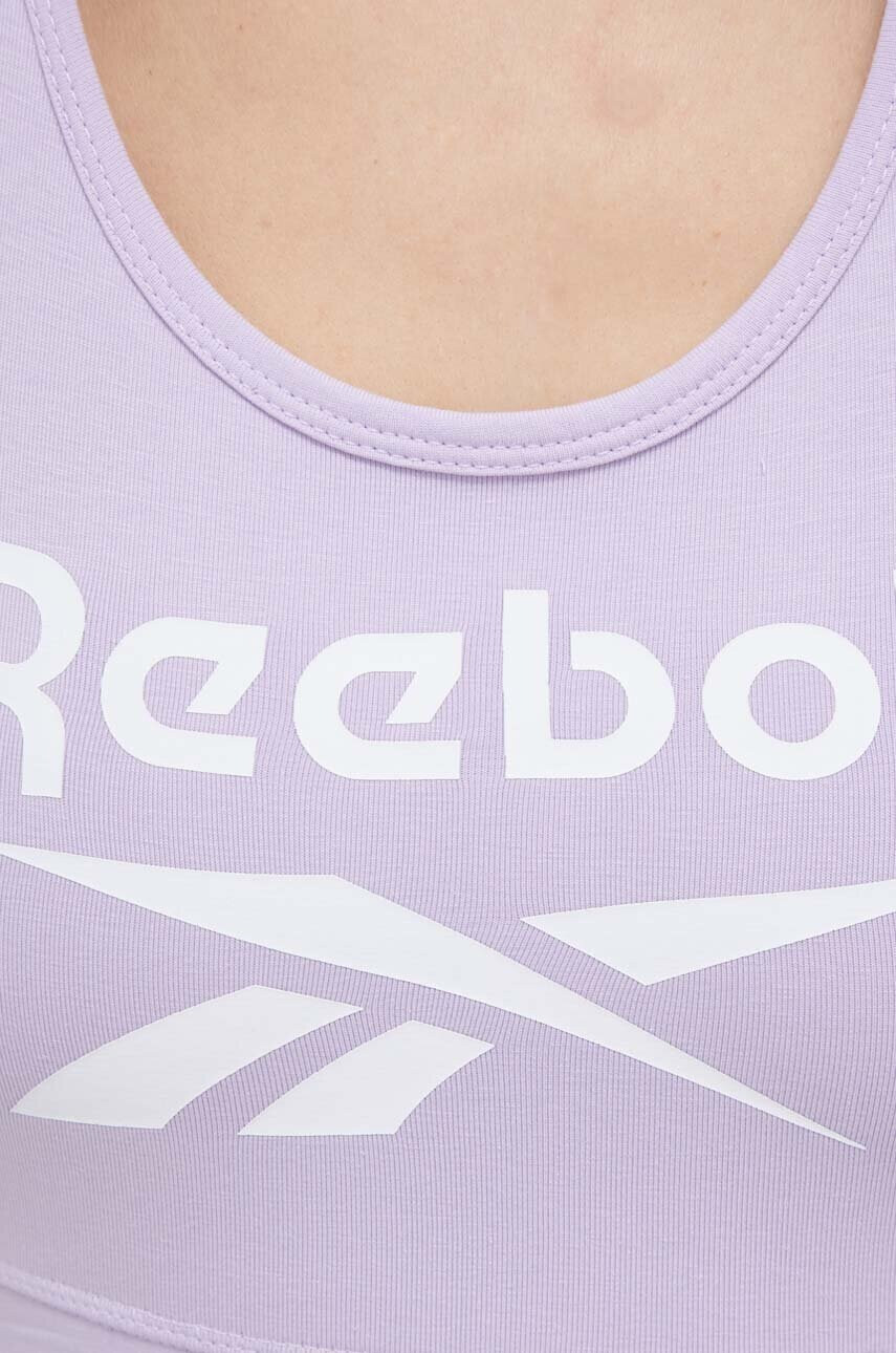 Reebok Спортен сутиен Identity в лилаво - Pepit.bg
