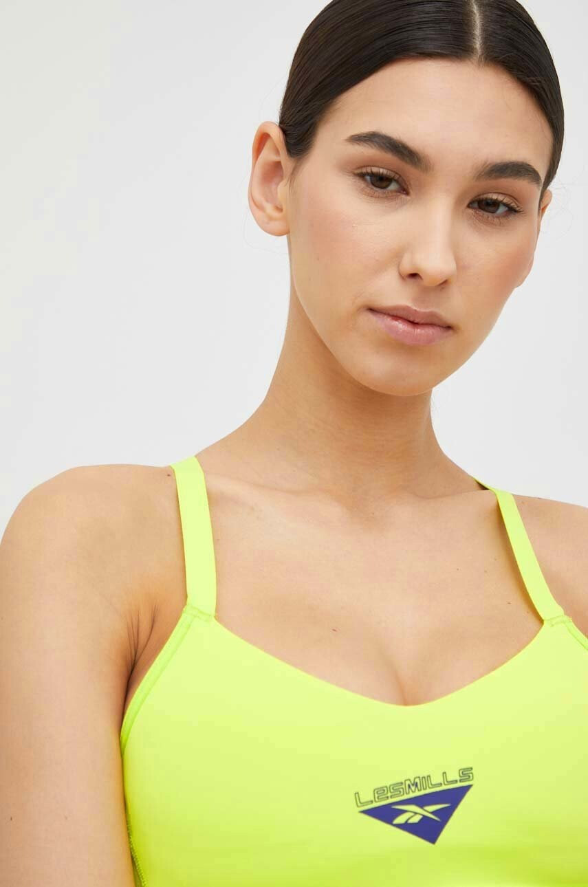 Reebok Спортен сутиен Les Mills Lux в зелено - Pepit.bg