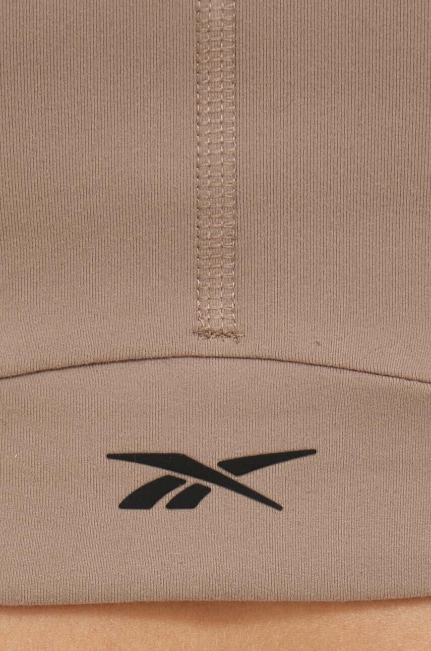 Reebok Спортен сутиен Lux в кафяво с десен - Pepit.bg