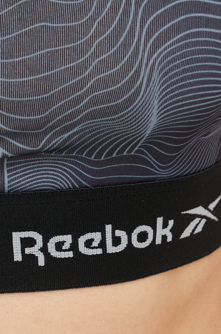 Reebok Спортен сутиен Nelly в тъмносиньо с десен - Pepit.bg