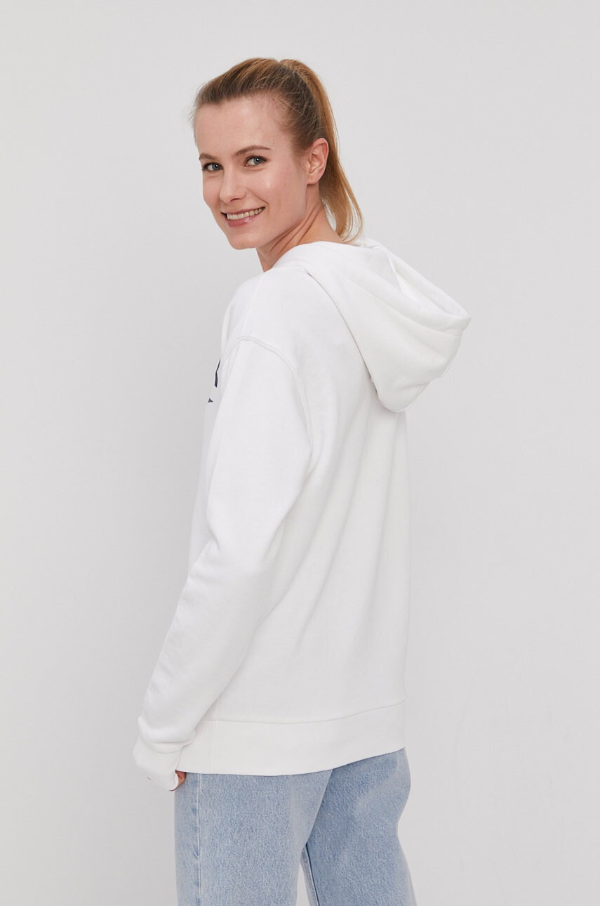 Reebok Суичър GI6700 дамски в бяло с принт - Pepit.bg