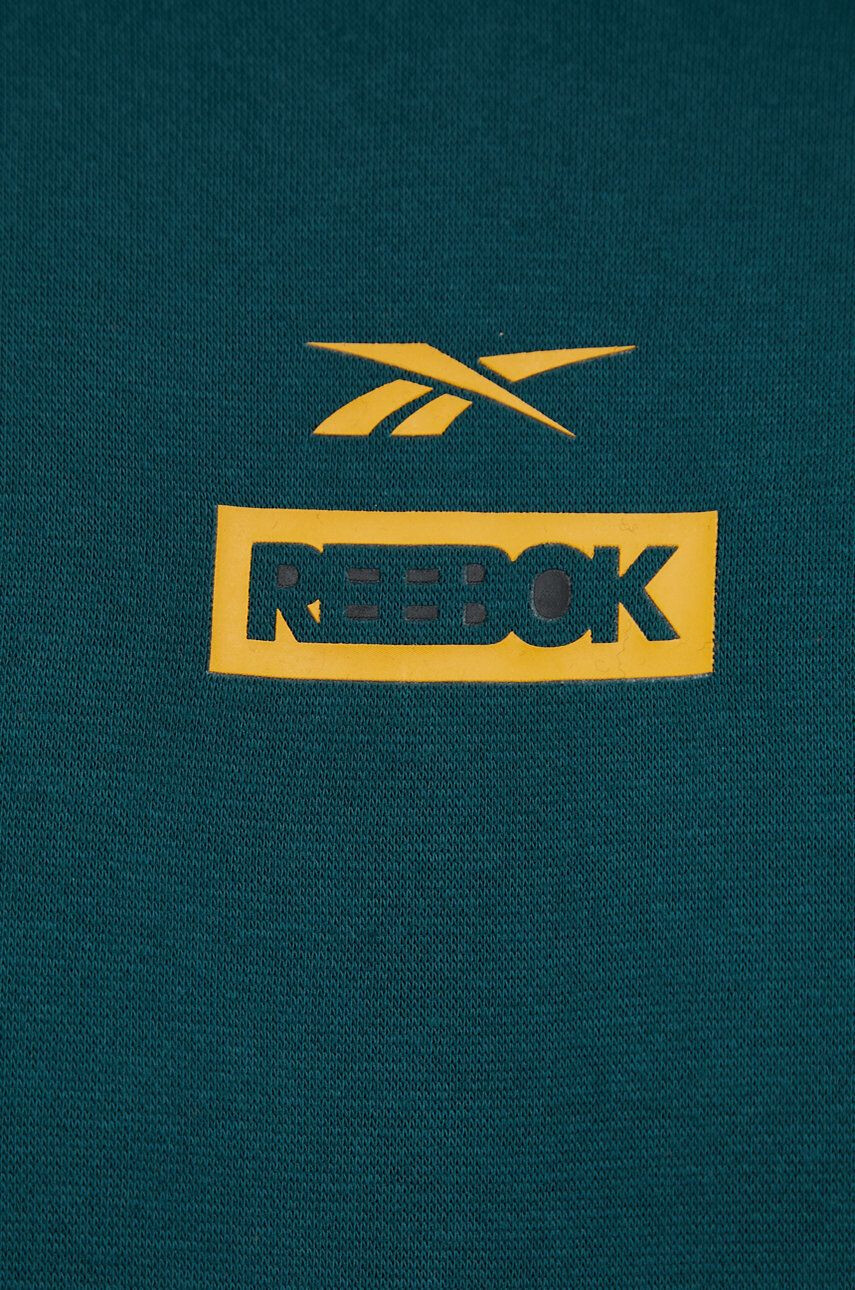 Reebok Суичър в зелено с качулка с принт - Pepit.bg