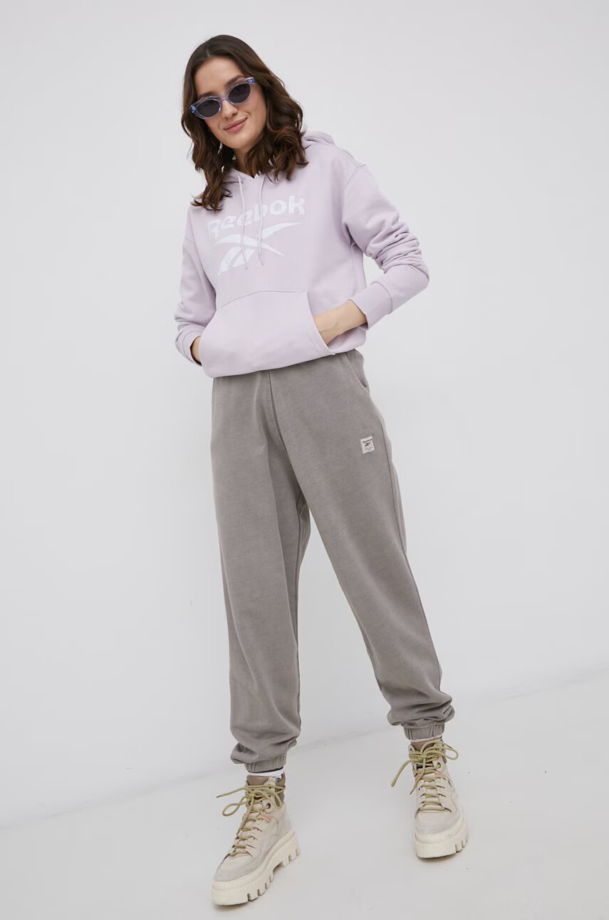 Reebok Суичър HE5403 дамски в розово с принт - Pepit.bg