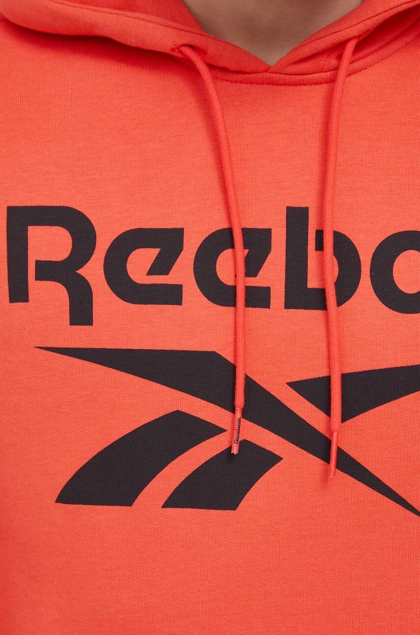 Reebok Суичър HF0773 мъжка в оранжево с принт - Pepit.bg