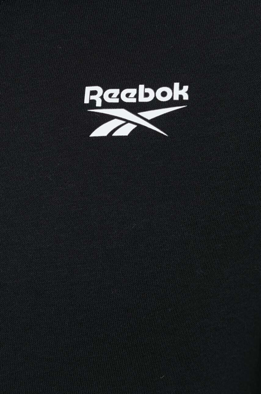 Reebok Суичър в черно с качулка с принт - Pepit.bg