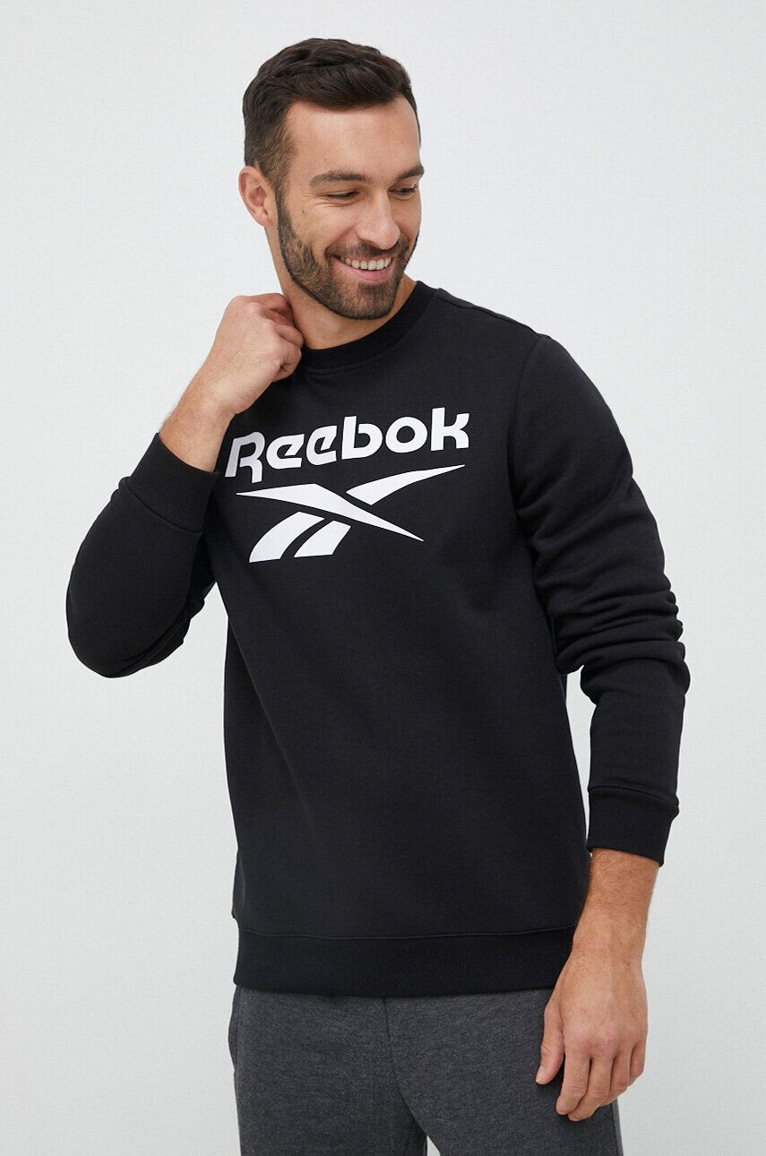 Reebok Суичър в черно с принт - Pepit.bg