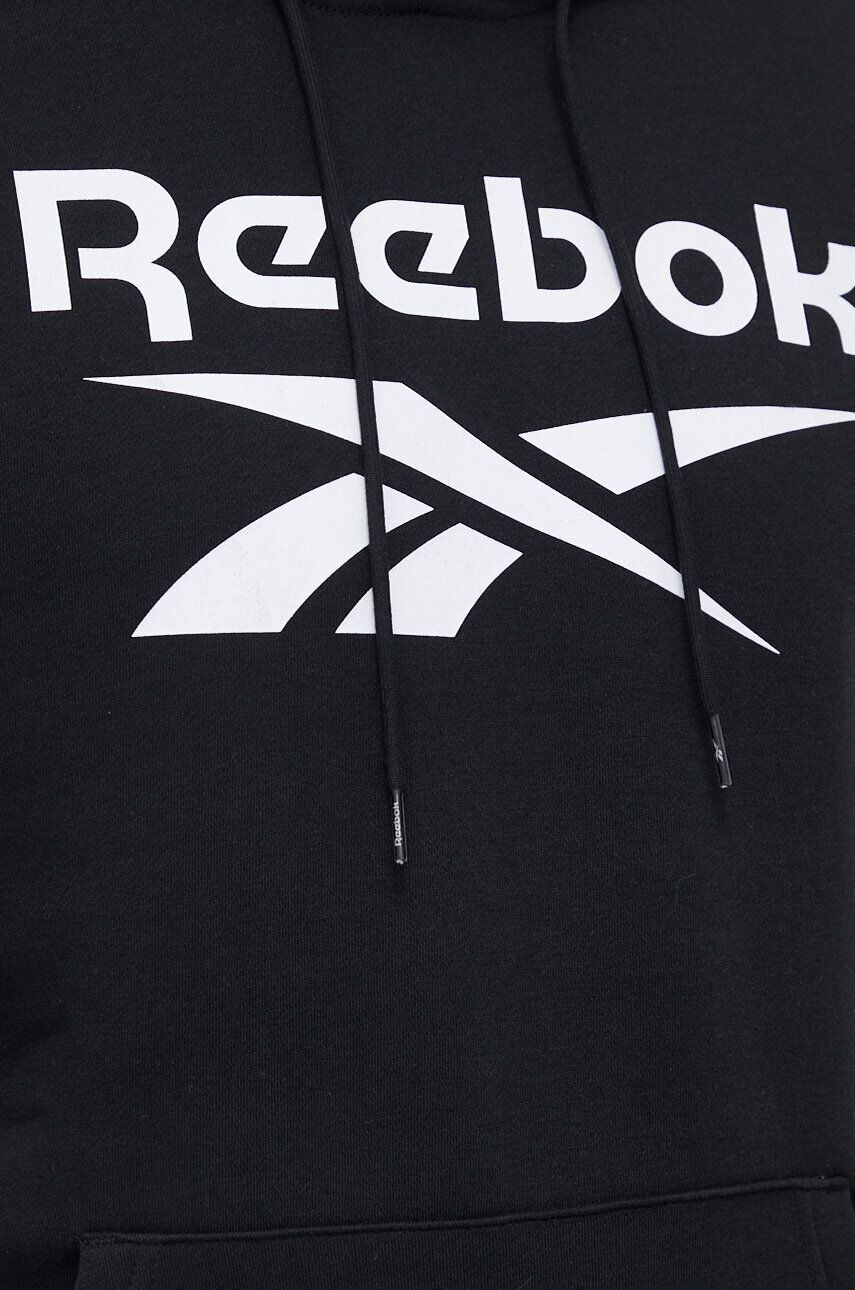 Reebok Суичър в черно с качулка с принт - Pepit.bg