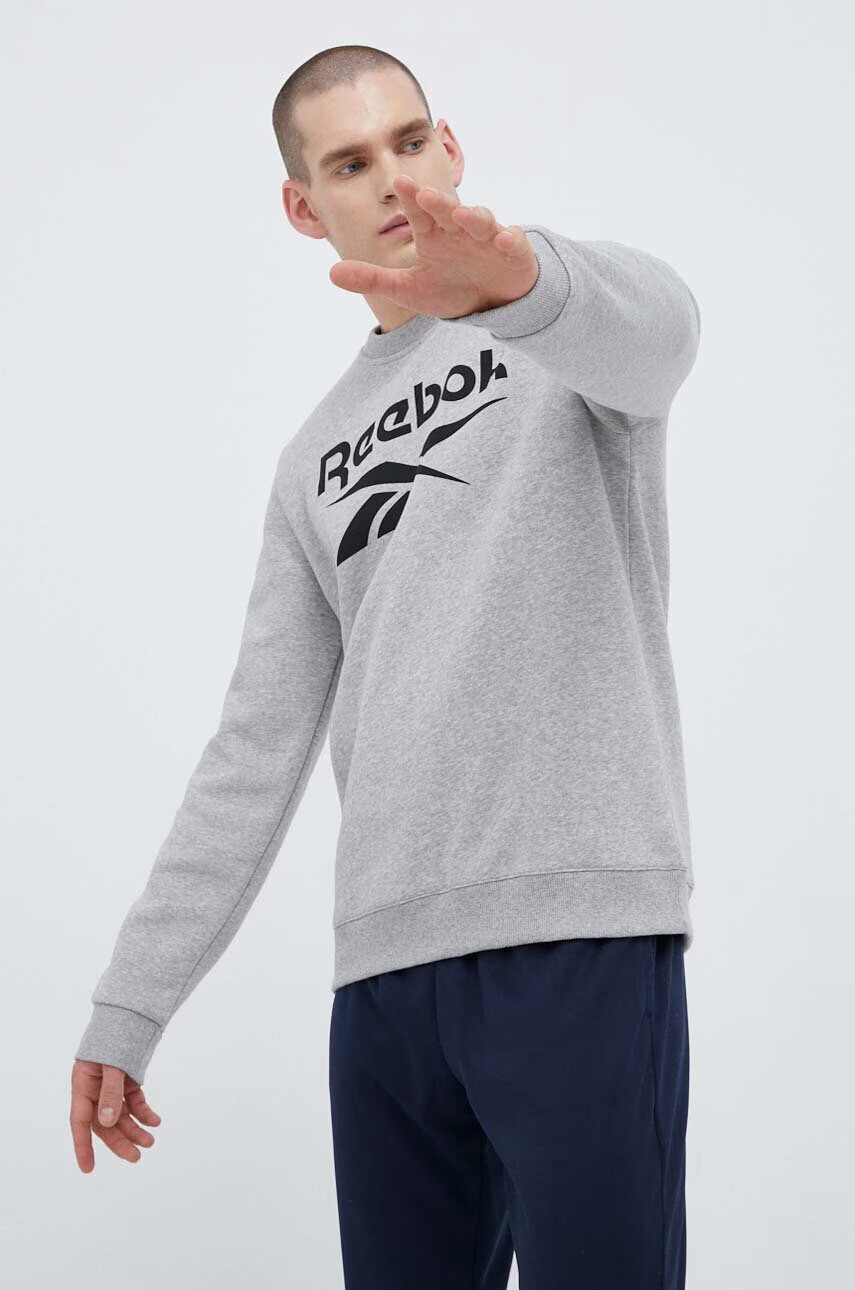 Reebok Суичър в сиво с принт - Pepit.bg