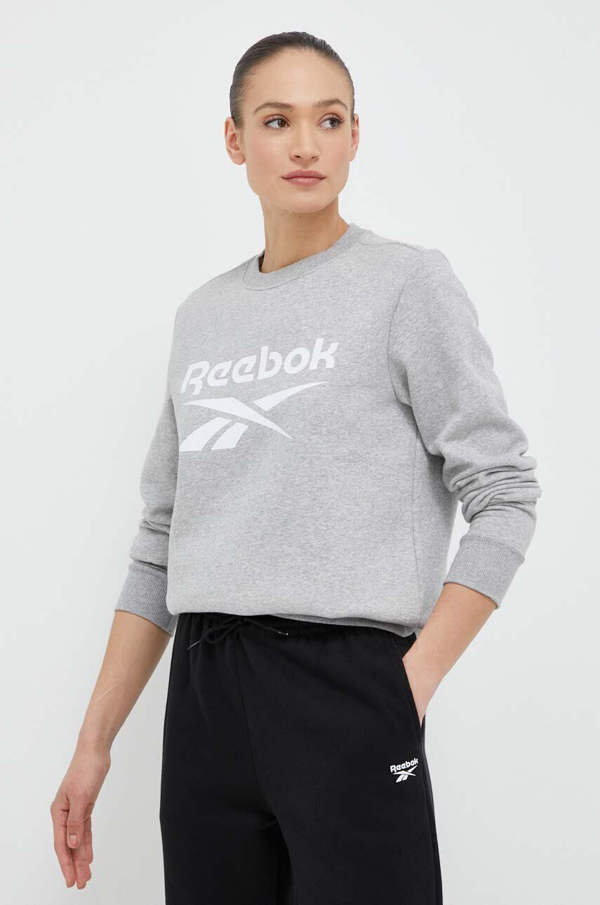 Reebok Суичър в сиво с принт - Pepit.bg