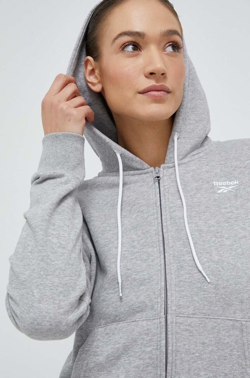 Reebok Суичър в сиво с качулка меланж на - Pepit.bg