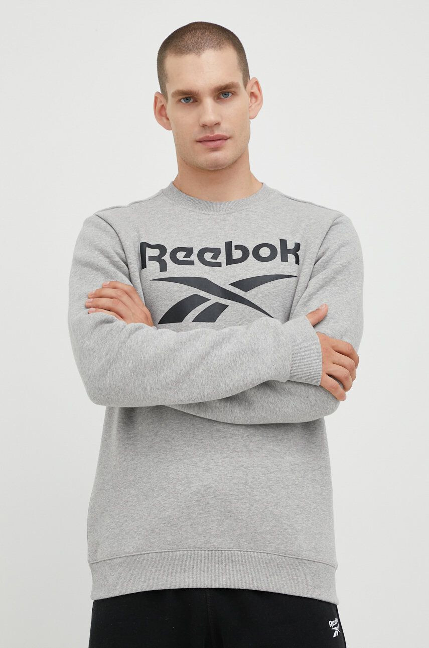 Reebok Суичър в сиво меланж на - Pepit.bg