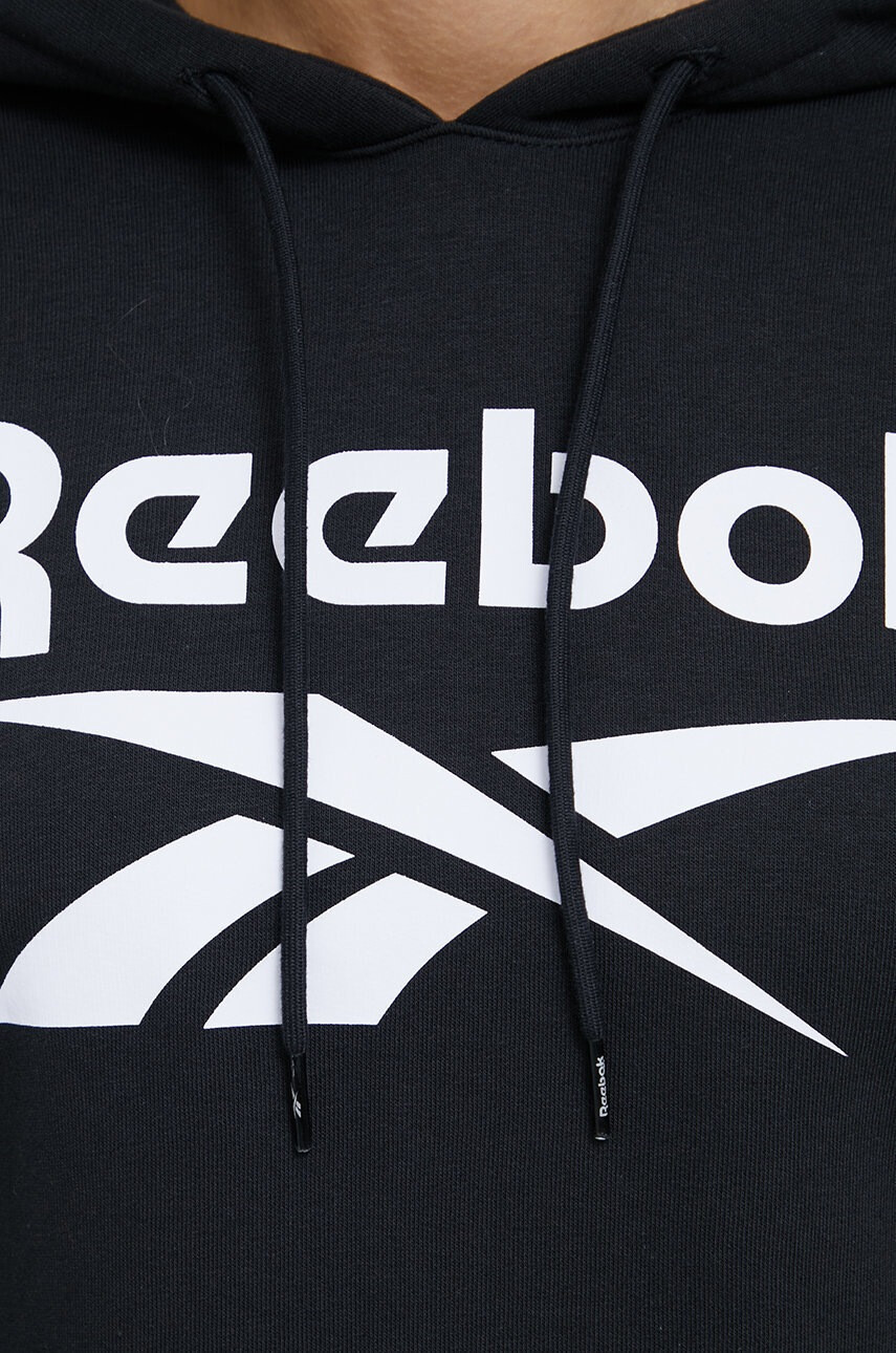 Reebok Суичър GI6699 дамски в черно с принт - Pepit.bg