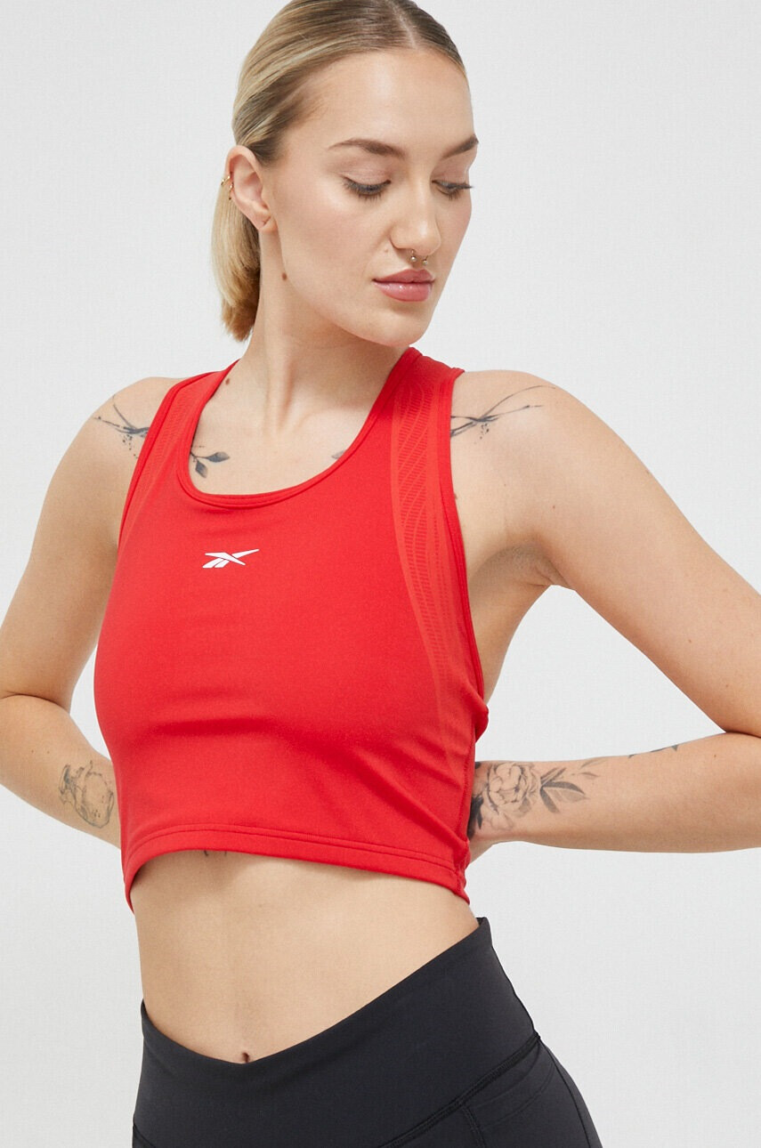 Reebok Топ за трениране Lux Perform в червено - Pepit.bg