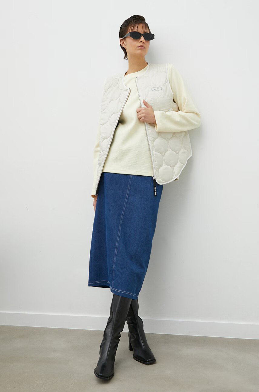 Resume Суичър Résumé в жълто с изчистен дизайн - Pepit.bg