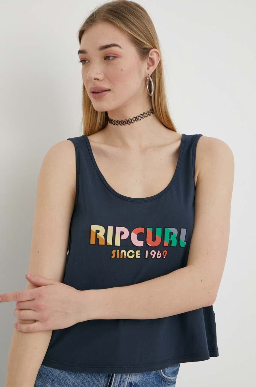 Rip Curl Памучен топ в тъмносиньо - Pepit.bg