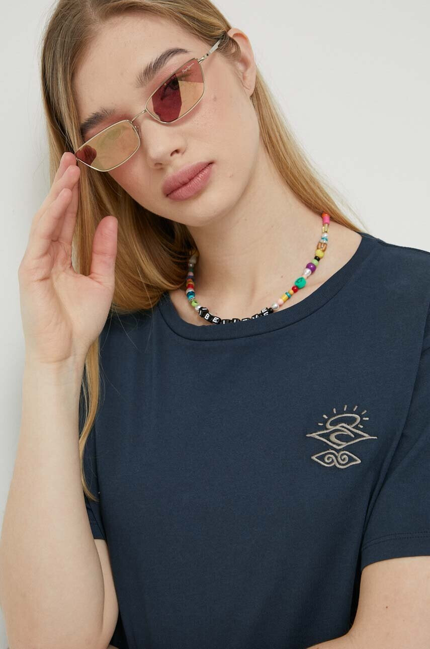 Rip Curl Памучна тениска в тъмносиньо - Pepit.bg