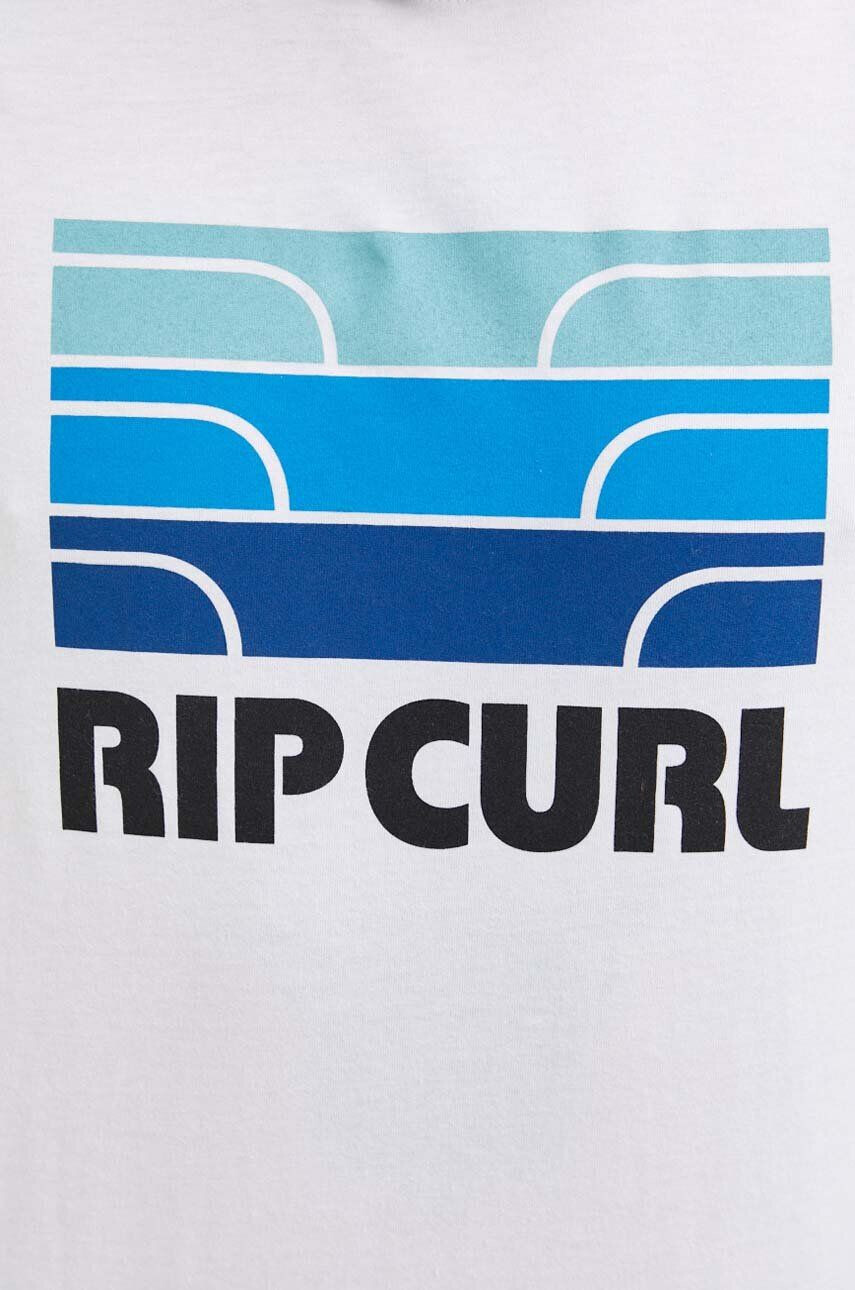 Rip Curl Памучна тениска в бяло с принт - Pepit.bg