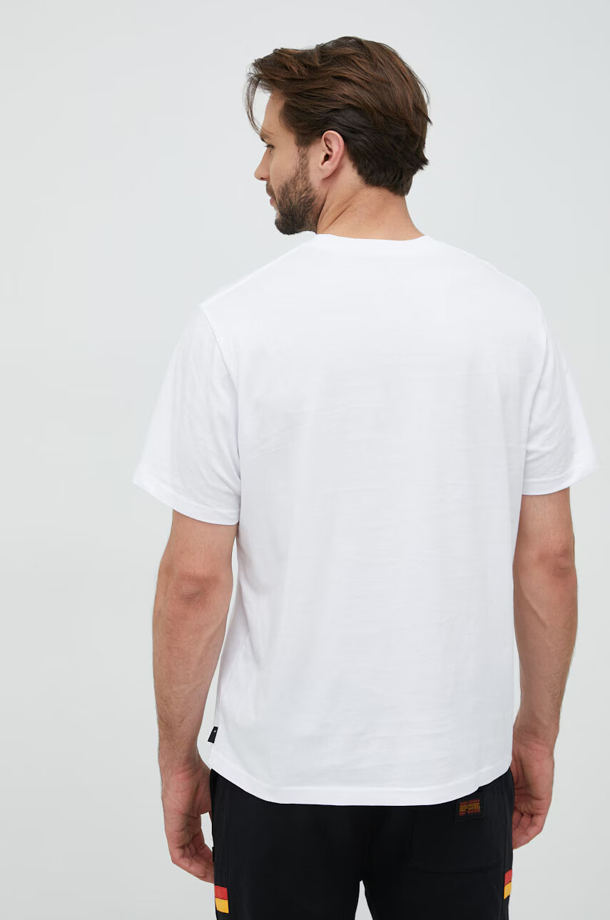 Rip Curl Памучна тениска Corp Icon Tee в бяло с принт - Pepit.bg
