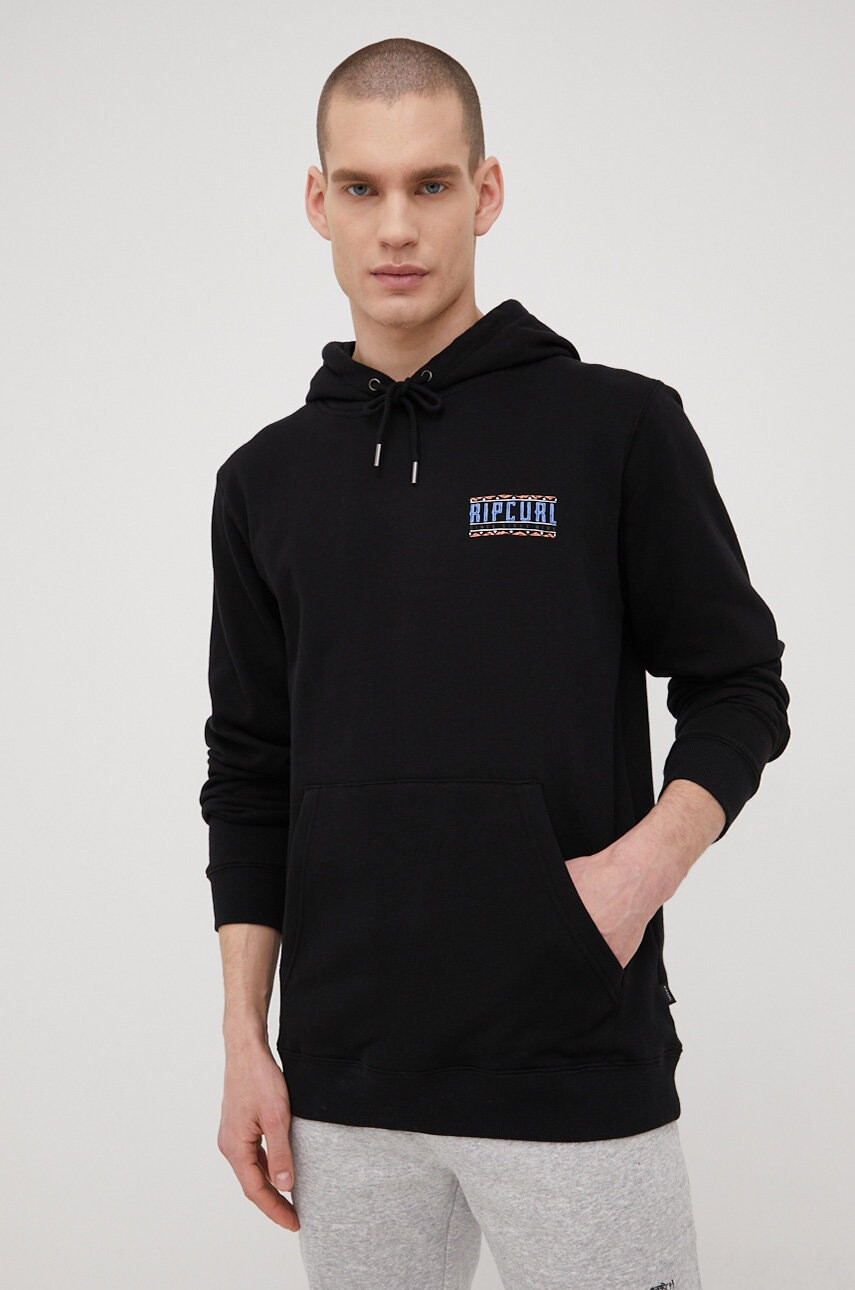 Rip Curl Суичър мъжка в черно меланж на - Pepit.bg