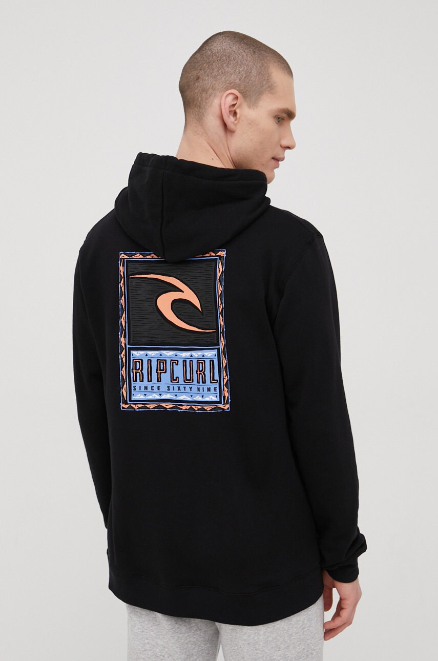 Rip Curl Суичър мъжка в черно меланж на - Pepit.bg
