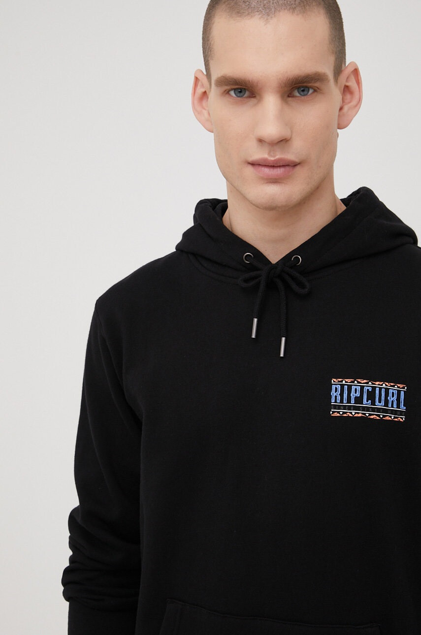 Rip Curl Суичър мъжка в черно меланж на - Pepit.bg