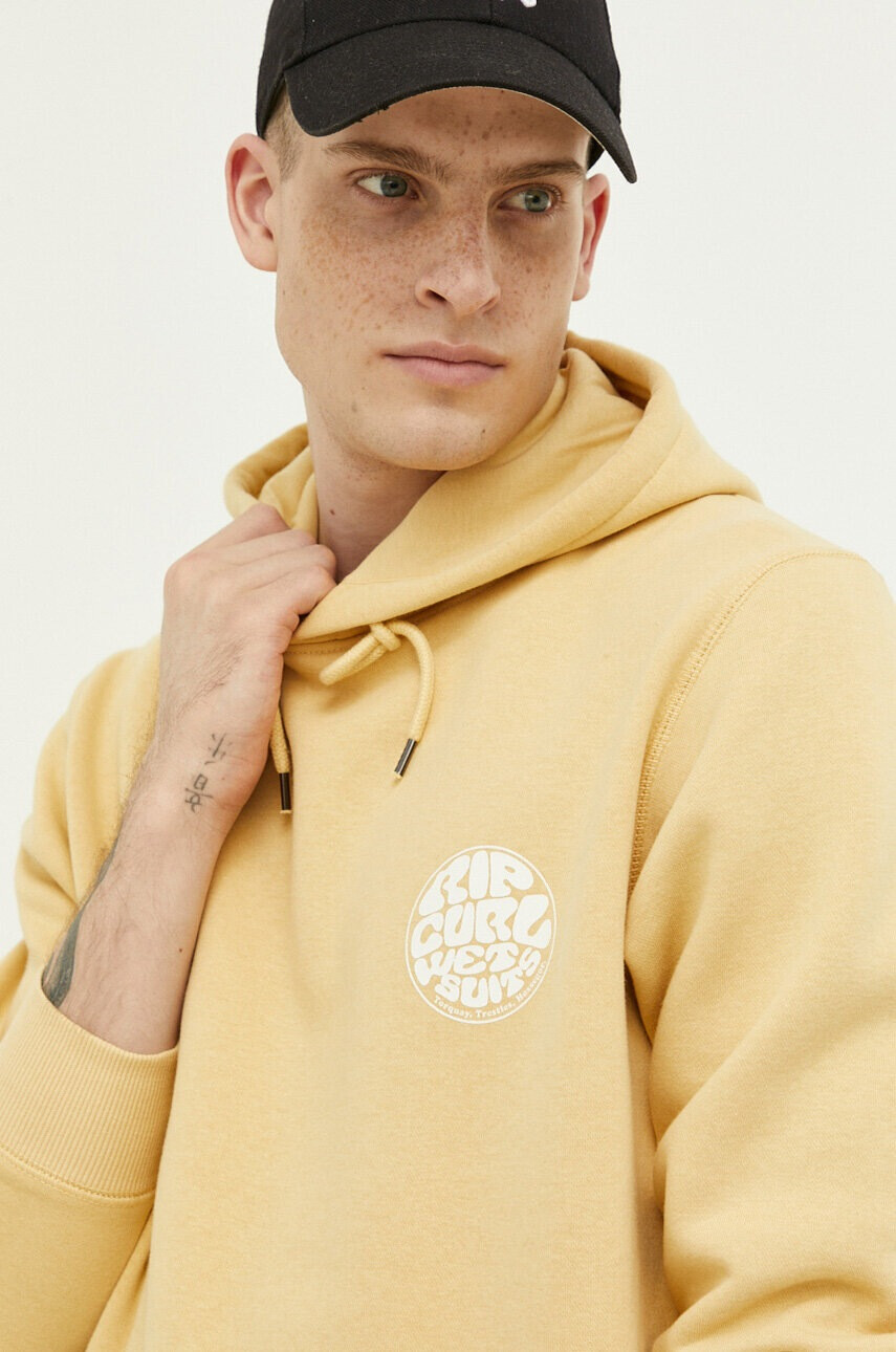 Rip Curl Суичър в сиво с качулка с принт - Pepit.bg