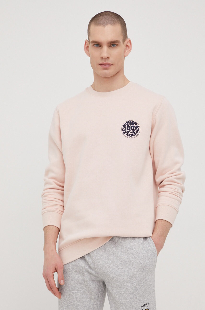 Rip Curl Суичър мъжка в розово с принт - Pepit.bg
