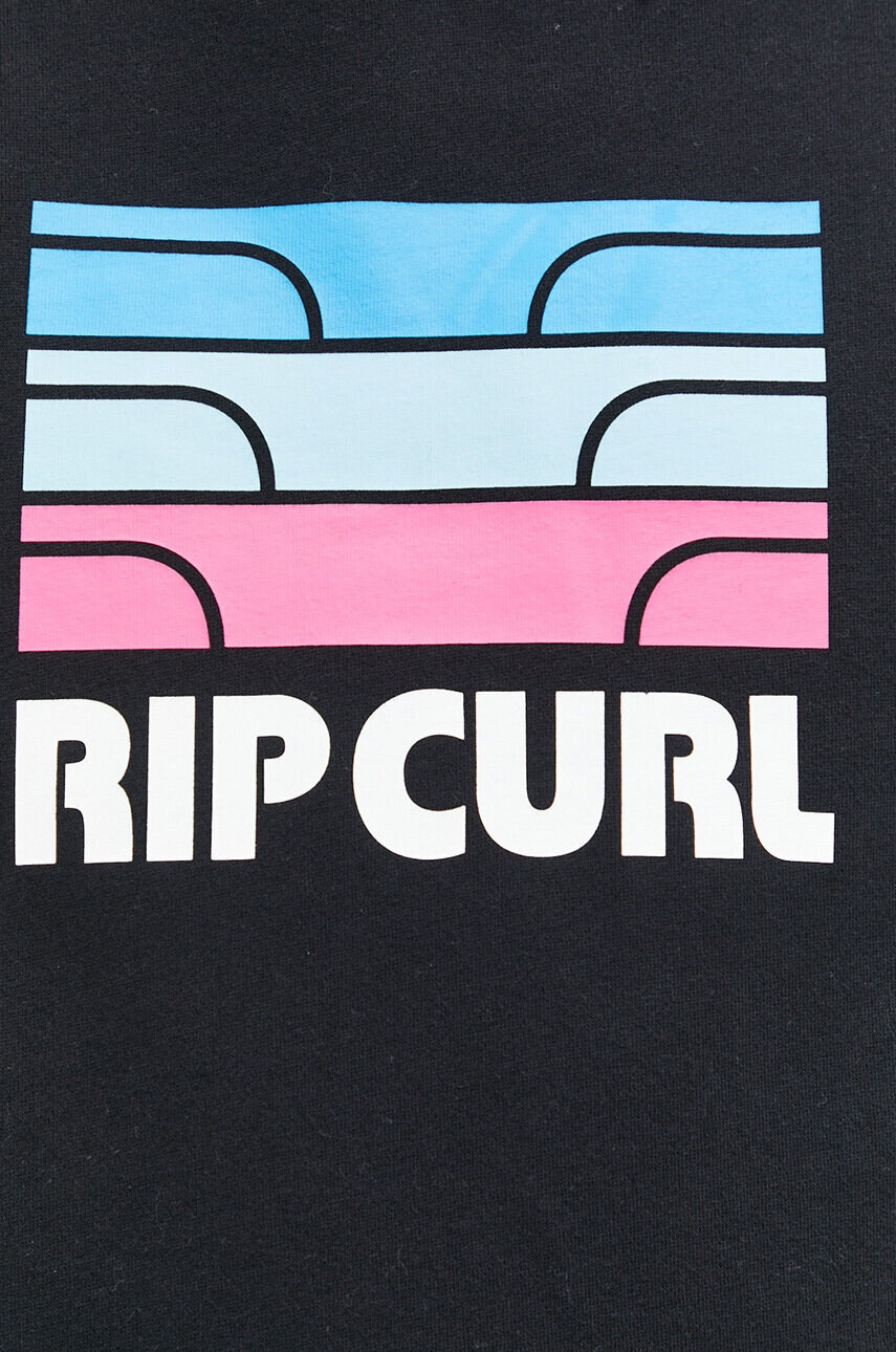 Rip Curl Суичър в черно с качулка с принт - Pepit.bg