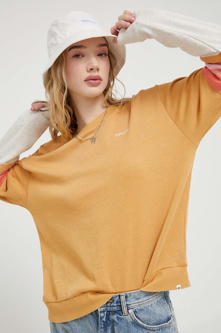 Rip Curl Суичър в жълто с десен - Pepit.bg