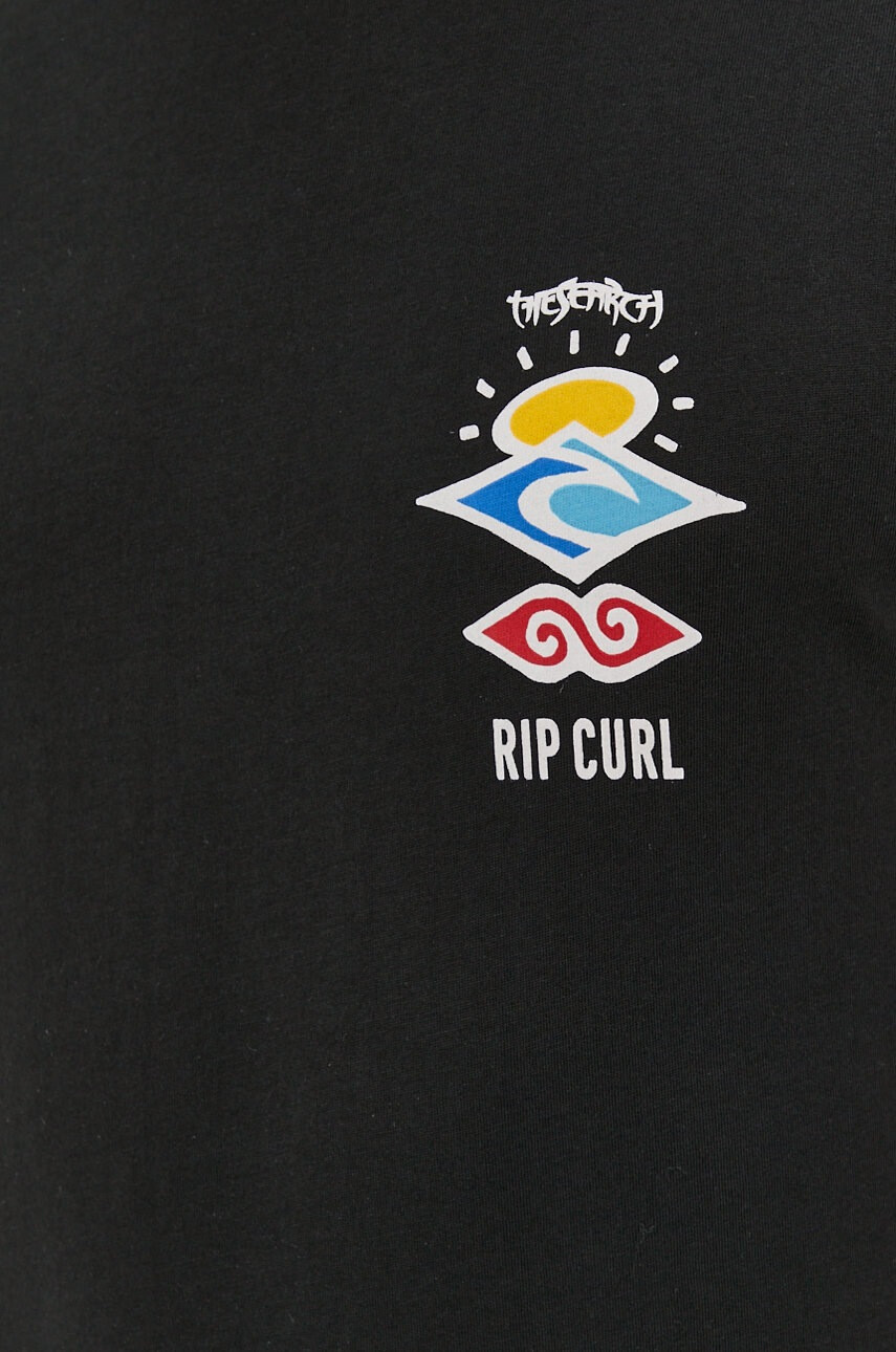 Rip Curl Тениска мъжка в черно с принт - Pepit.bg