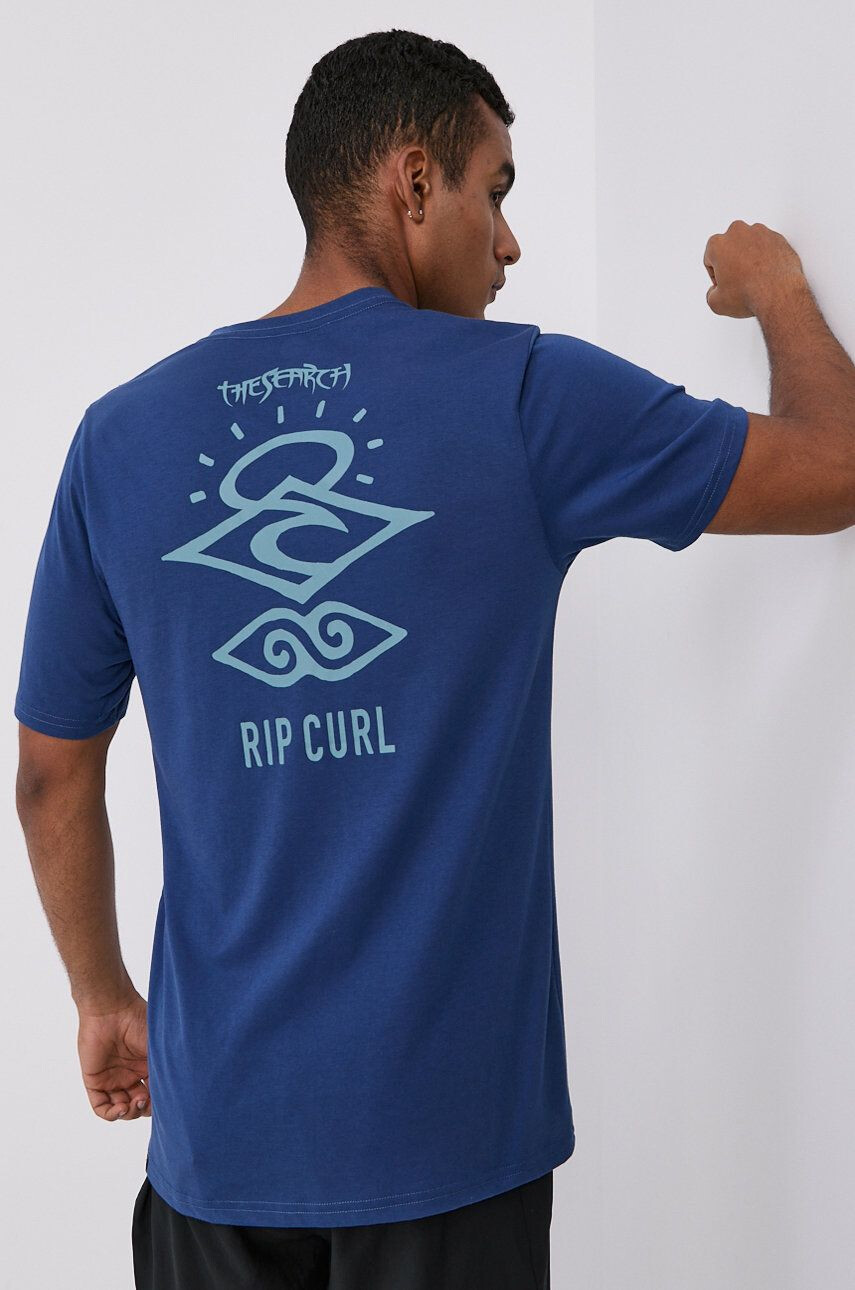 Rip Curl Тениска мъжка в тъмносиньо с принт - Pepit.bg