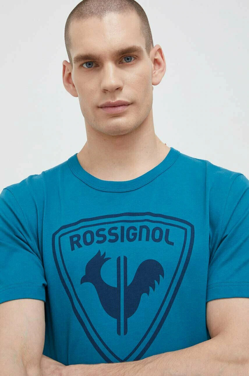 Rossignol Памучна тениска в зелено с принт - Pepit.bg