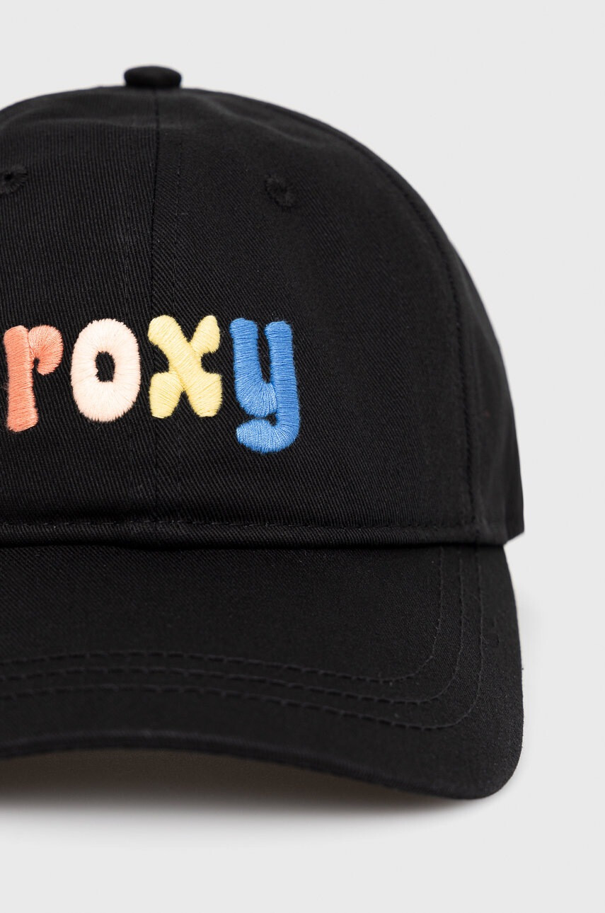 Roxy Детска памучна шапка в черно с апликация - Pepit.bg