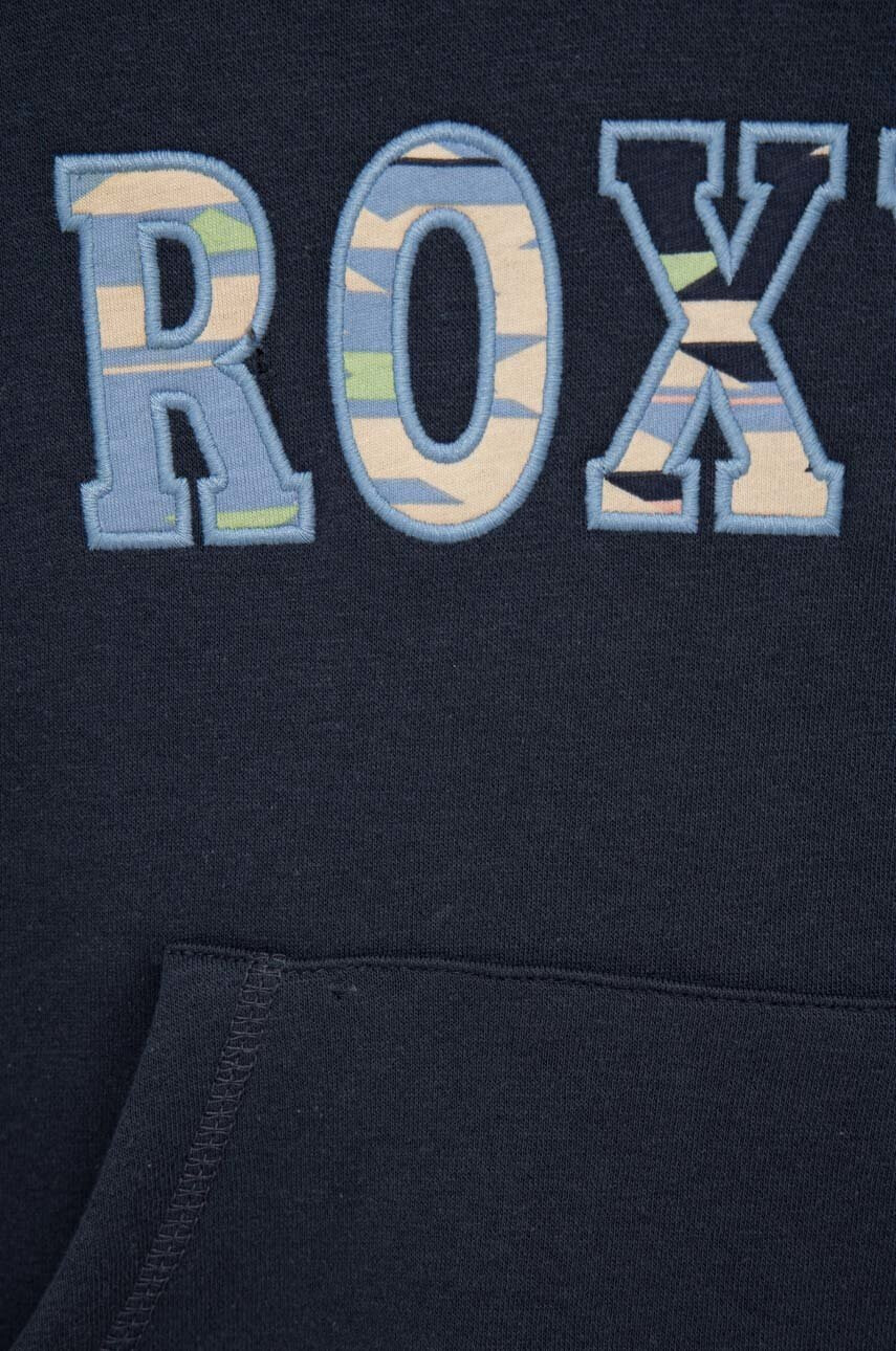 Roxy Детски суичър в тъмносиньо с качулка с апликация - Pepit.bg