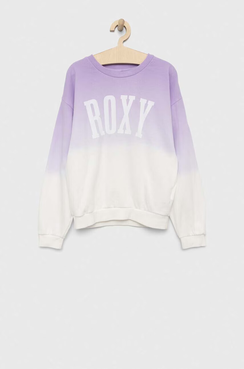 Roxy Детски суичър в лилаво с десен - Pepit.bg