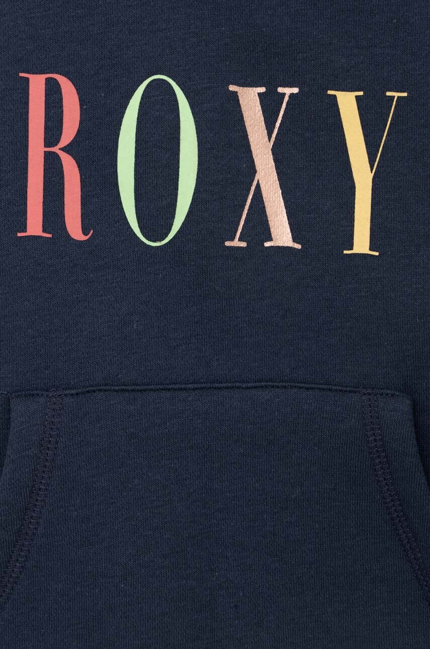 Roxy Детски суичър в тъмносиньо с качулка с принт - Pepit.bg