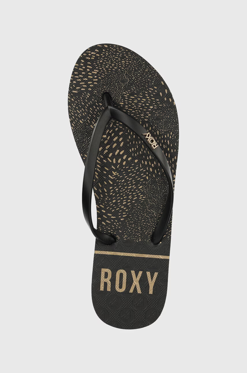 Roxy Джапанки в черно с равна подметка - Pepit.bg