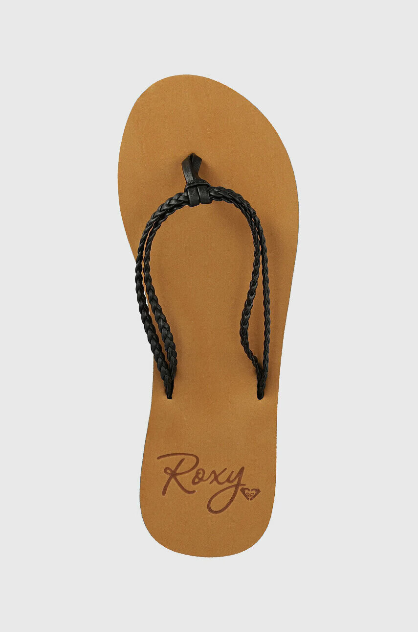 Roxy Джапанки в черно с равна подметка - Pepit.bg
