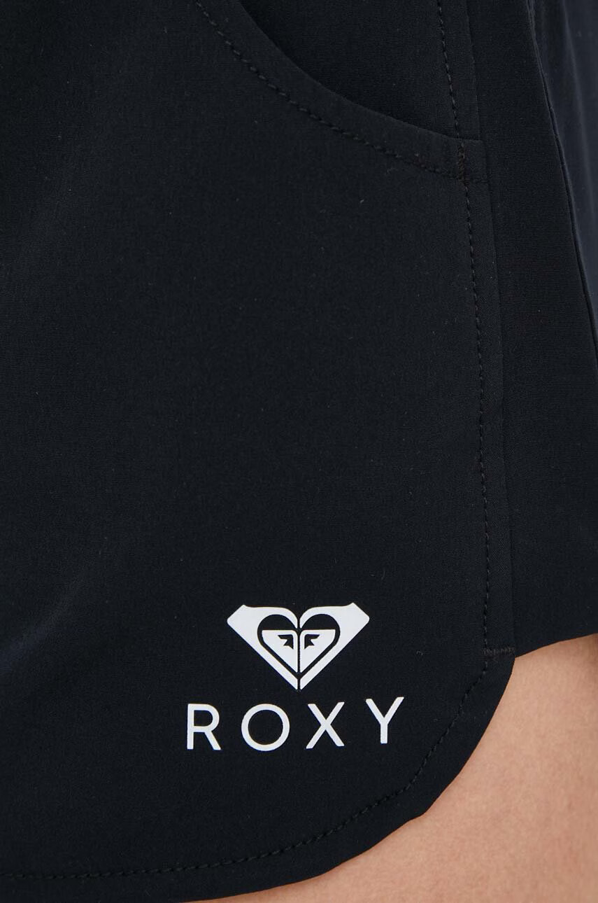 Roxy Къс панталон в черно с изчистен дизайн със стандартна талия - Pepit.bg