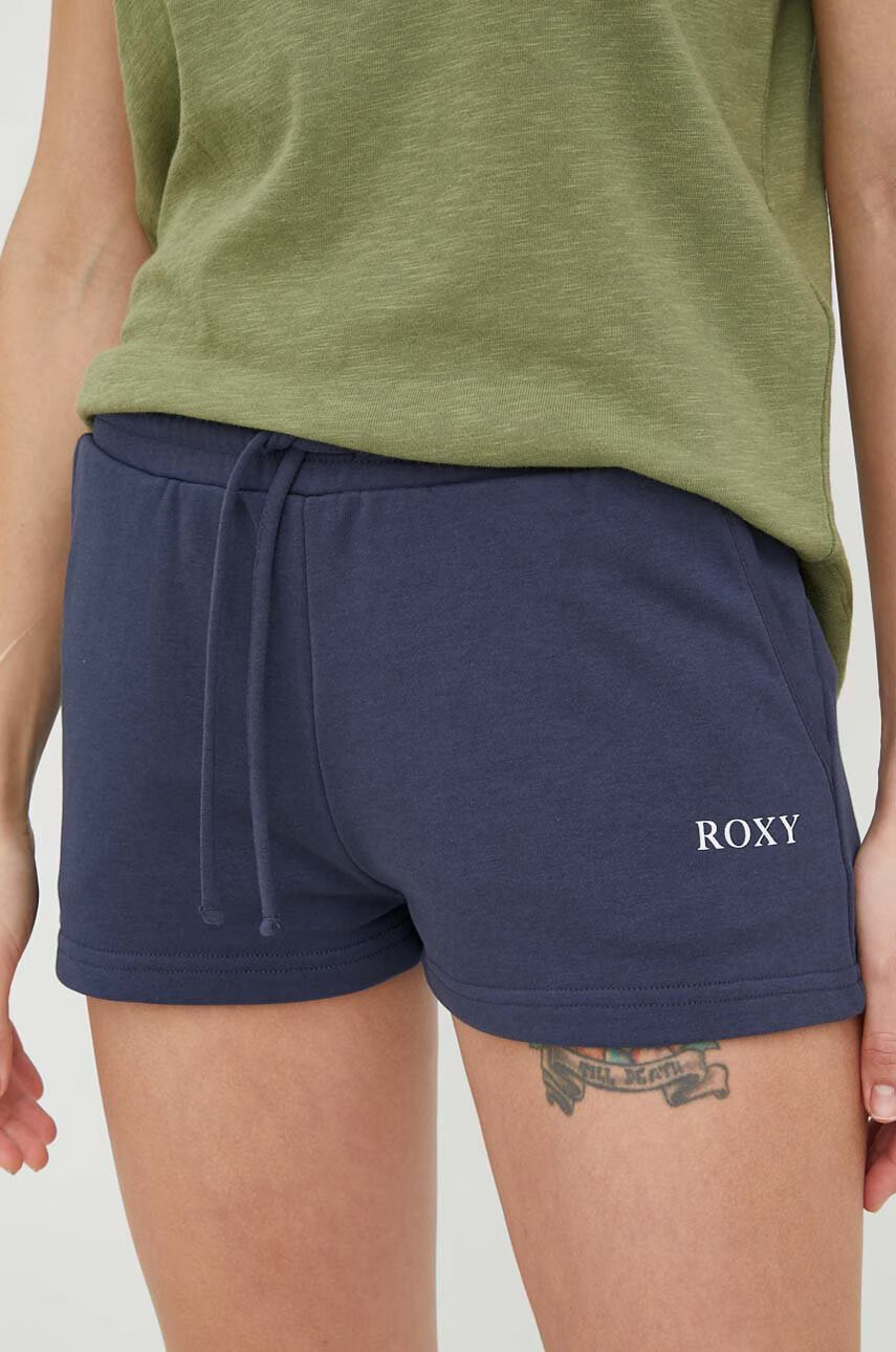 Roxy Къс панталон в синьо с изчистен дизайн със стандартна талия - Pepit.bg