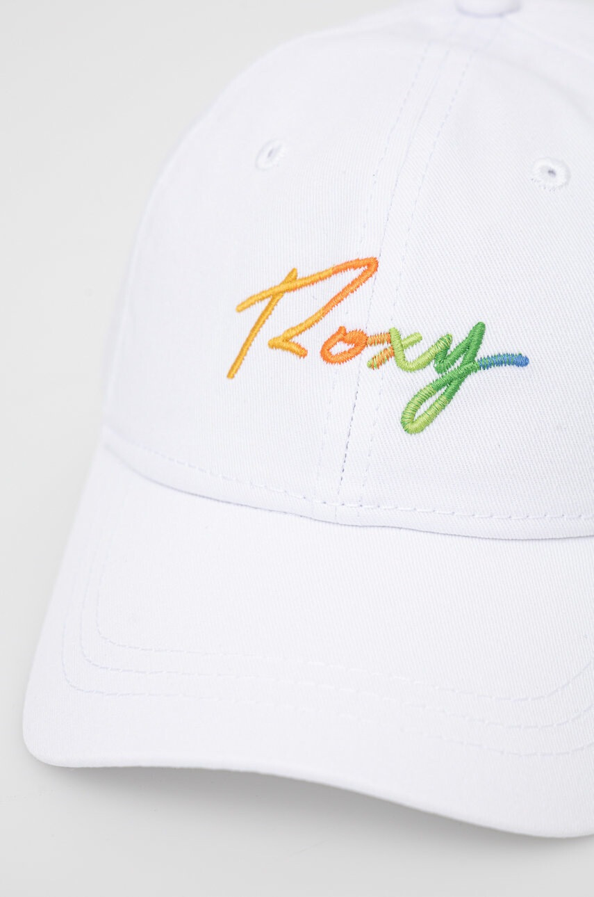 Roxy Памучна шапка в бяло с апликация - Pepit.bg