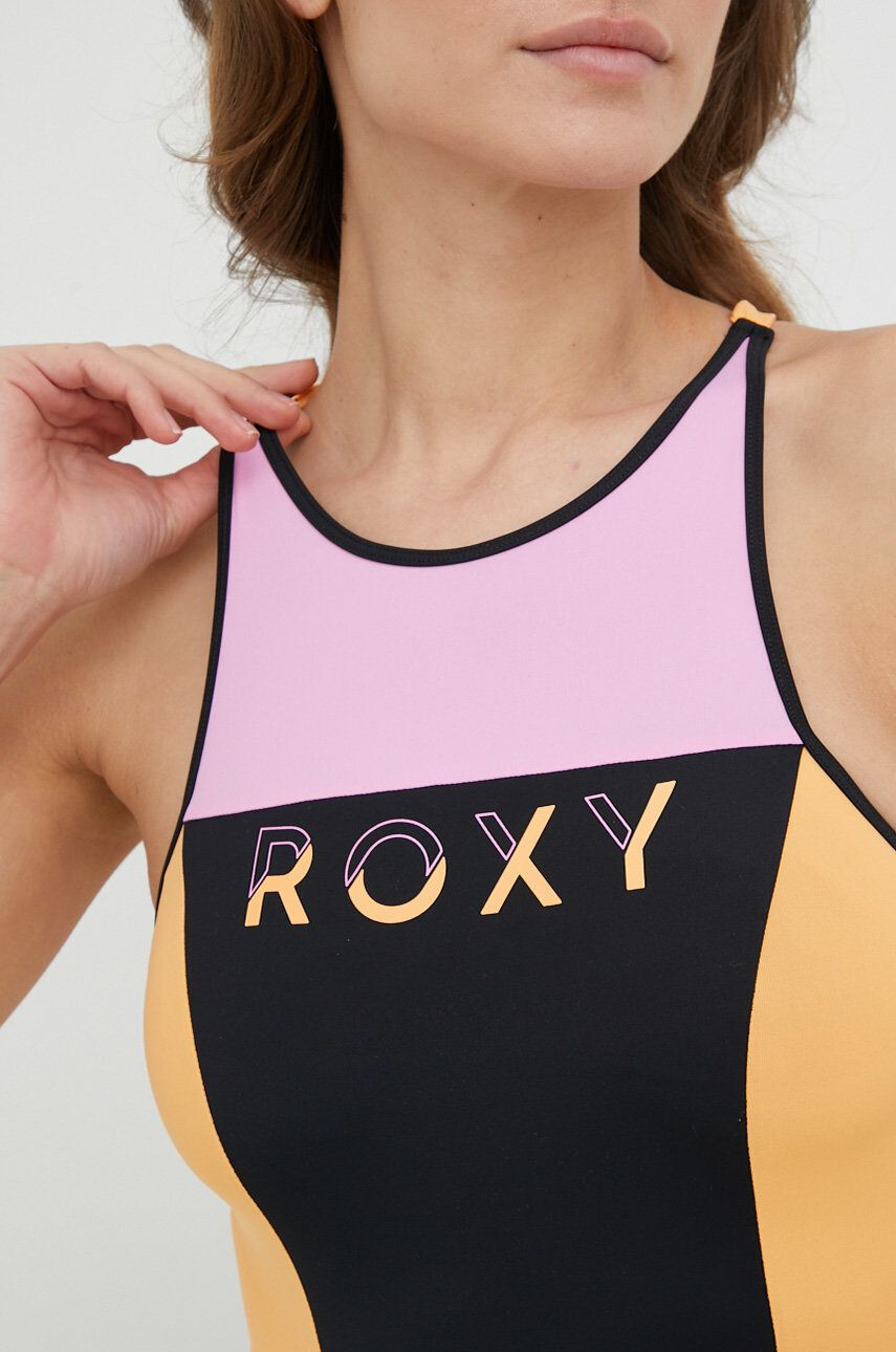 Roxy Цял бански Active в черно с леко подплатена чашка - Pepit.bg