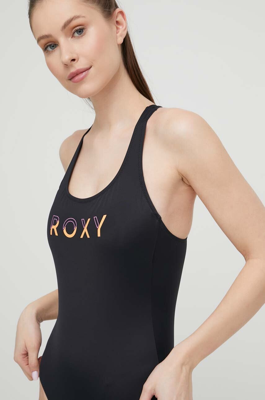Roxy Цял бански Active в черно с леко подплатена чашка - Pepit.bg