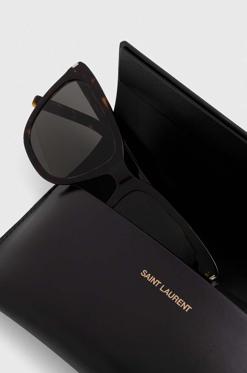 Saint Laurent Слънчеви очила в кафяво - Pepit.bg